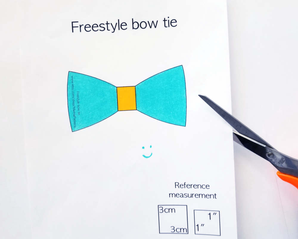 Cutting bow tie mockups