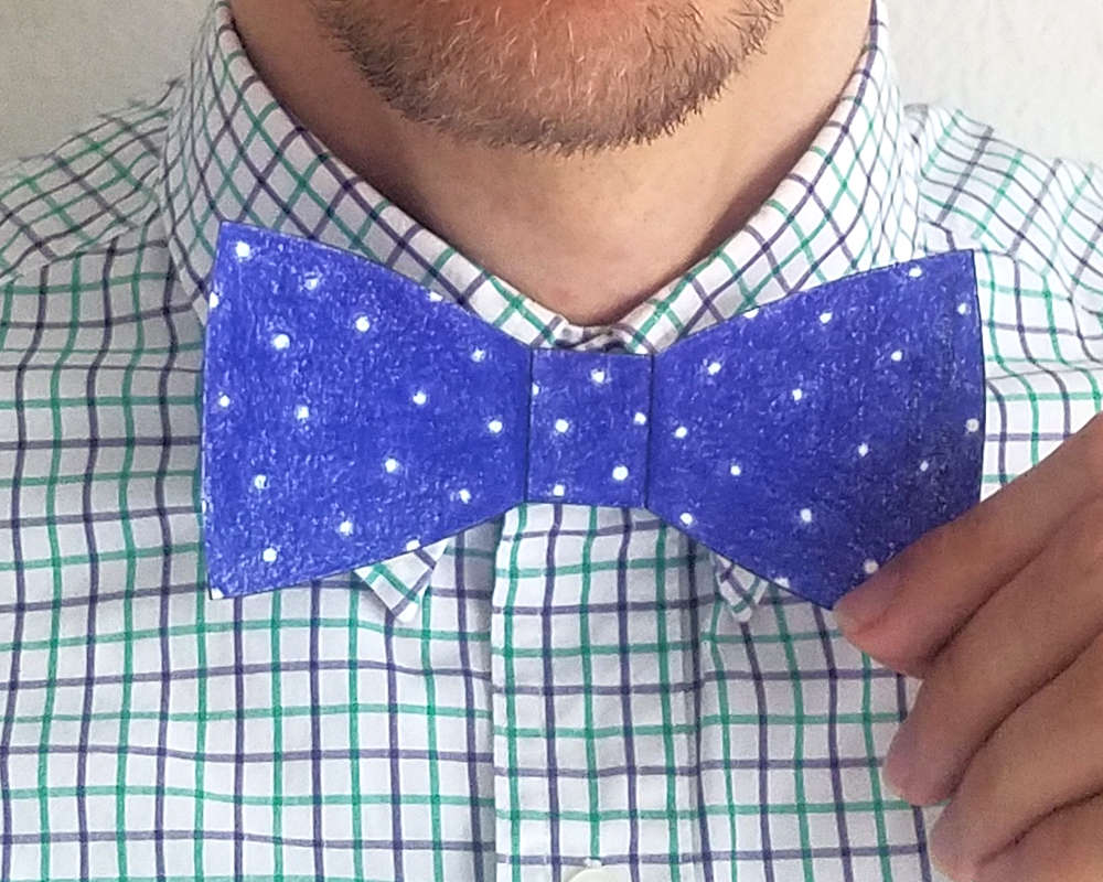 Trying bow tie mockup